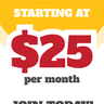 Advertisement for Shine Time Super Wash with pricing and call to action on a yellow and white background.